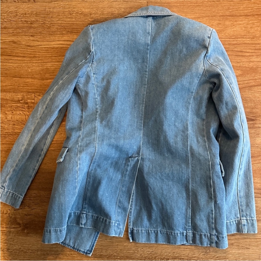 Rare Pinko Light Blue Denim Blazer small - Picture 9 of 10
